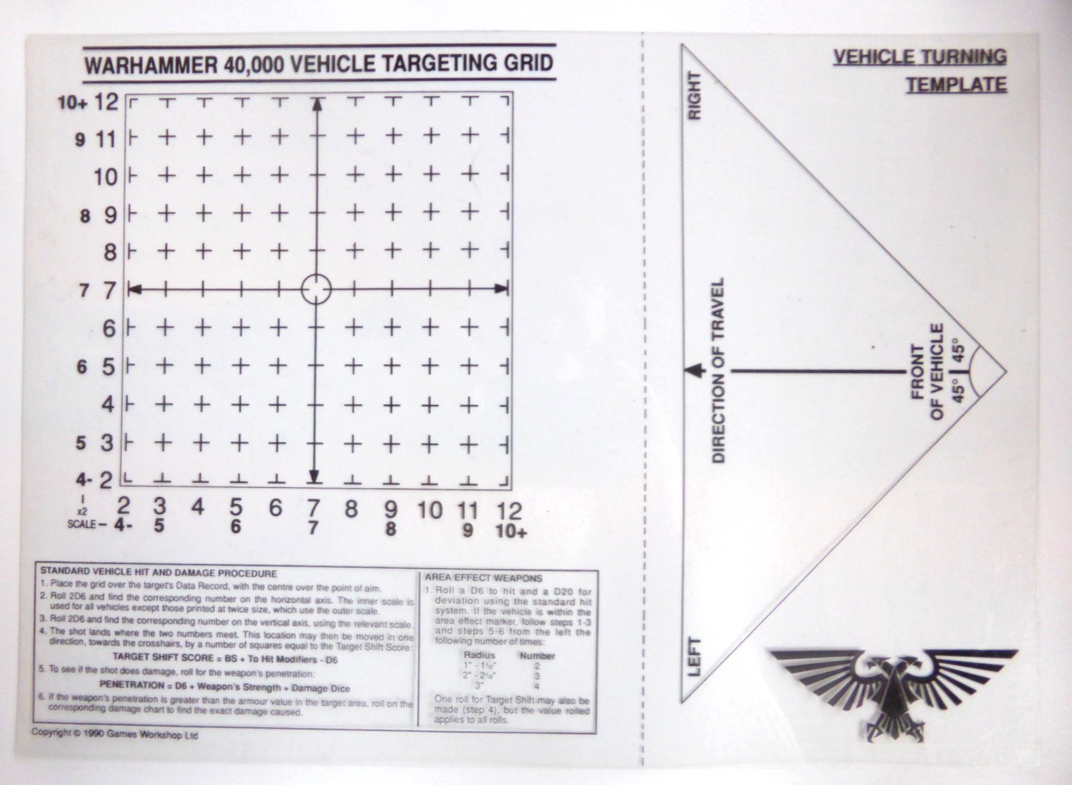 Warhammer 40,000 Vehicle Targeting Grid 40k