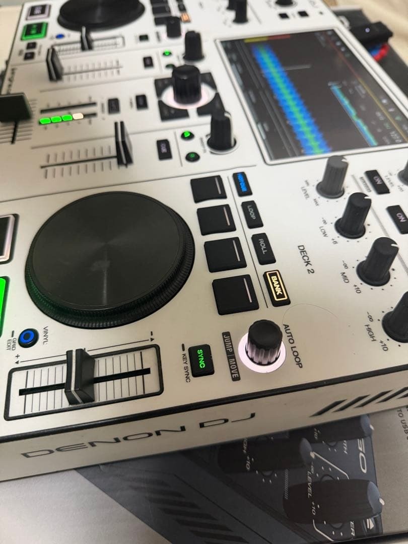 Denon DJ PRIME GO White Custom 2-Deck Portable DJ Console Engine OS Touchscreen