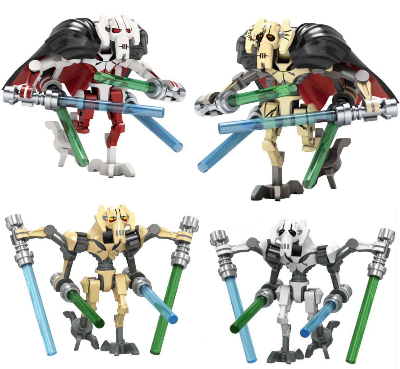 General Grievous custom - Choose your minfigure - lego star wars SW0515 SW0254