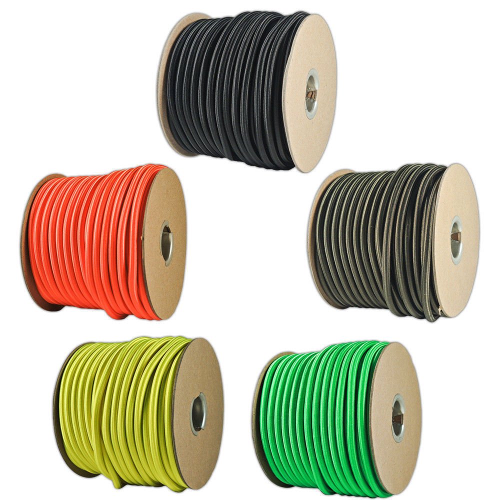 1/4" Bungee Cord Tie Down 6.35mm Shock Cord Heavy Duty Stretch Strap Bungie Line