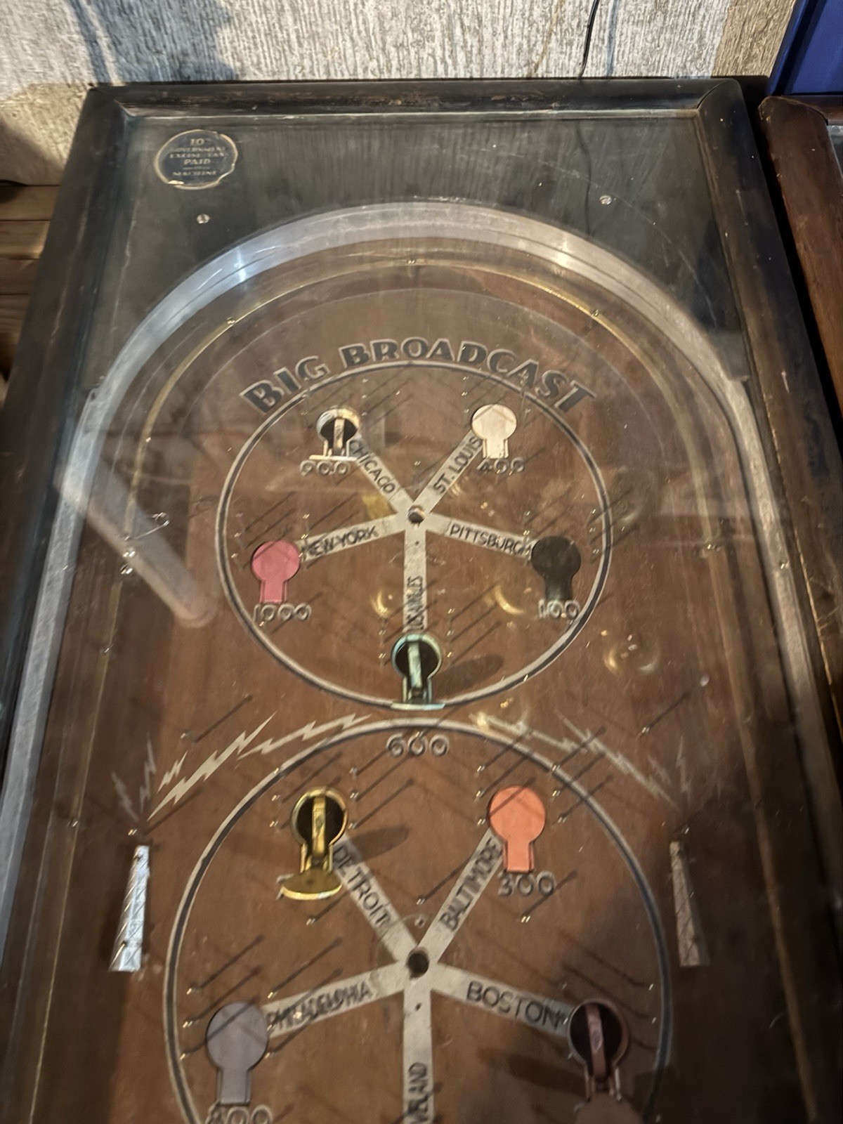 1933 Gottlieb Big Broadcast Pre War pinball
