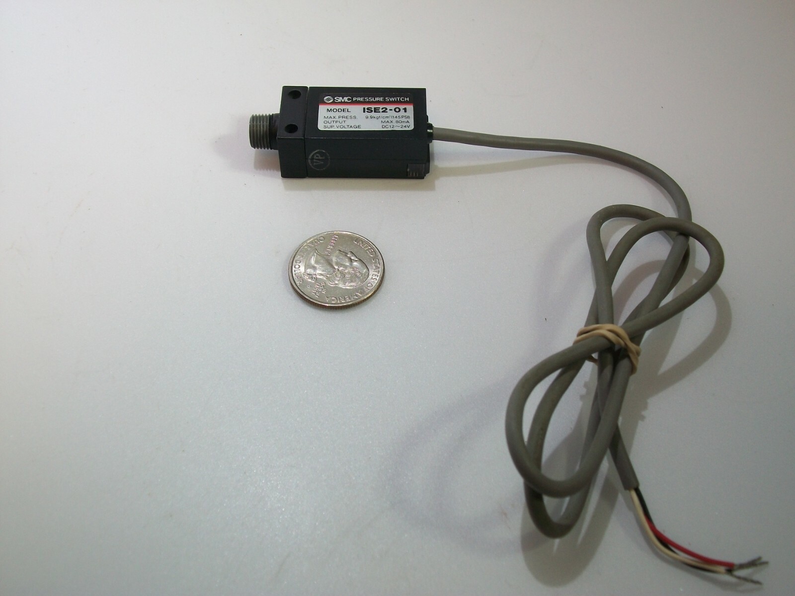 Smc Ise2-01 Pressure Switch, 145 Psi New With Pigtail