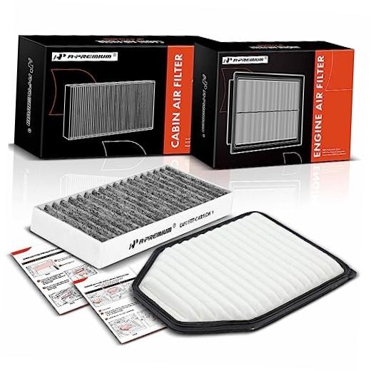 2-Pack Engine & Cabin Air Filter with Activated Carbon | Compatible with Jeep