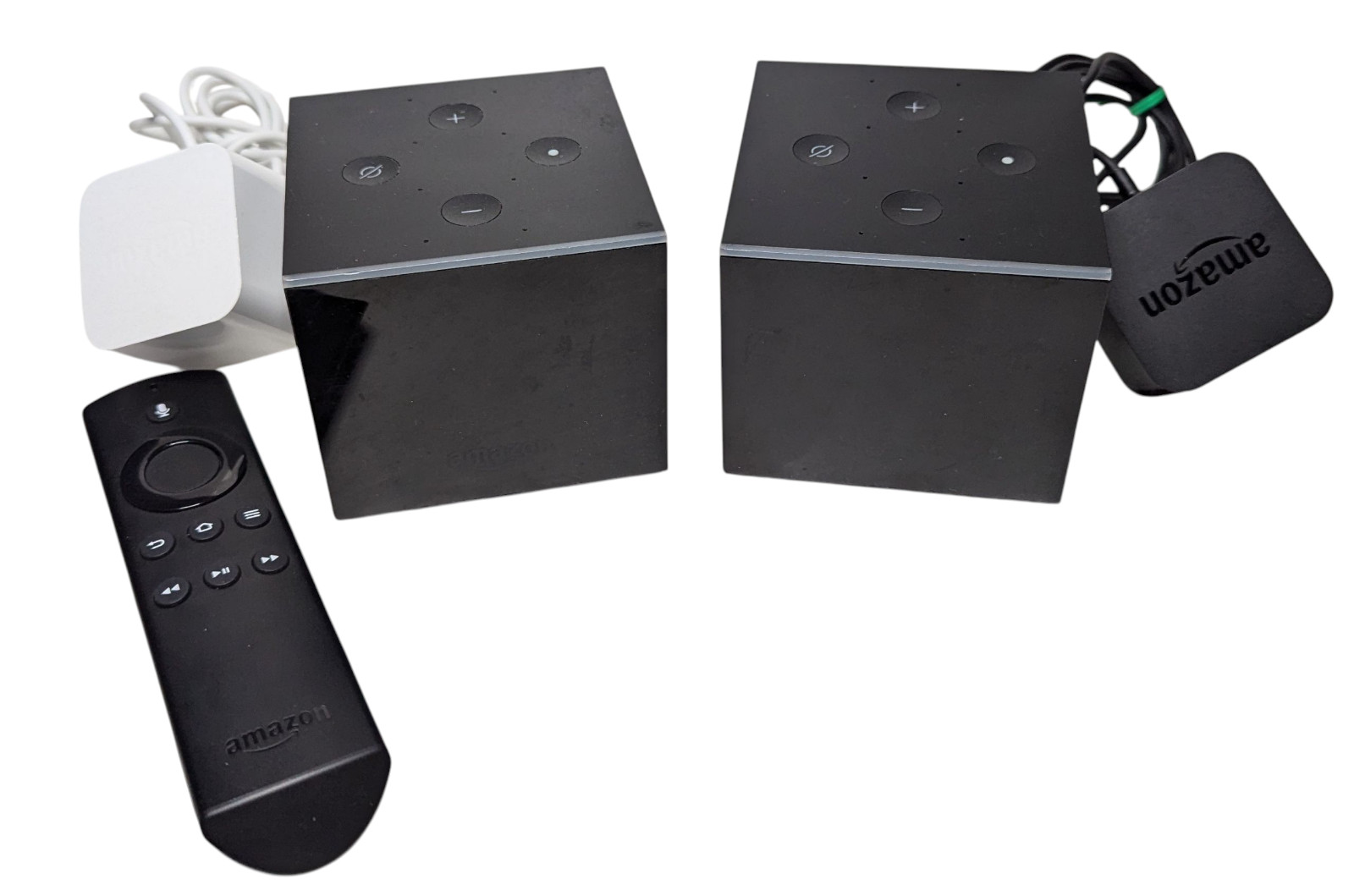Amazon Fire TV EX69VW Cube LOT OF 2 HD Streaming Media Player -ONLY 1 REMOTE