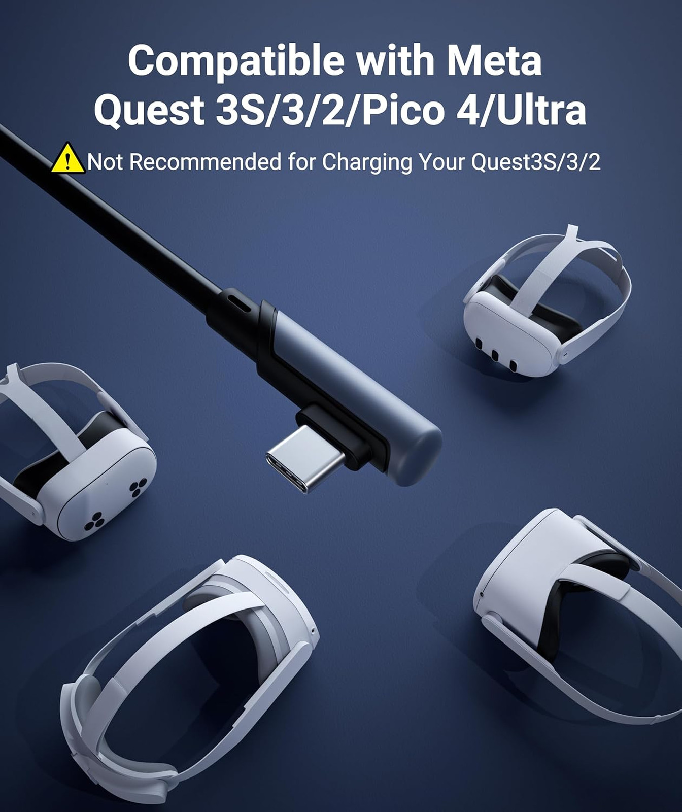 VR Link Cable 16 FT USB 3.0 High Speed Compatible with Meta Quest 3 Quest 2 Pro