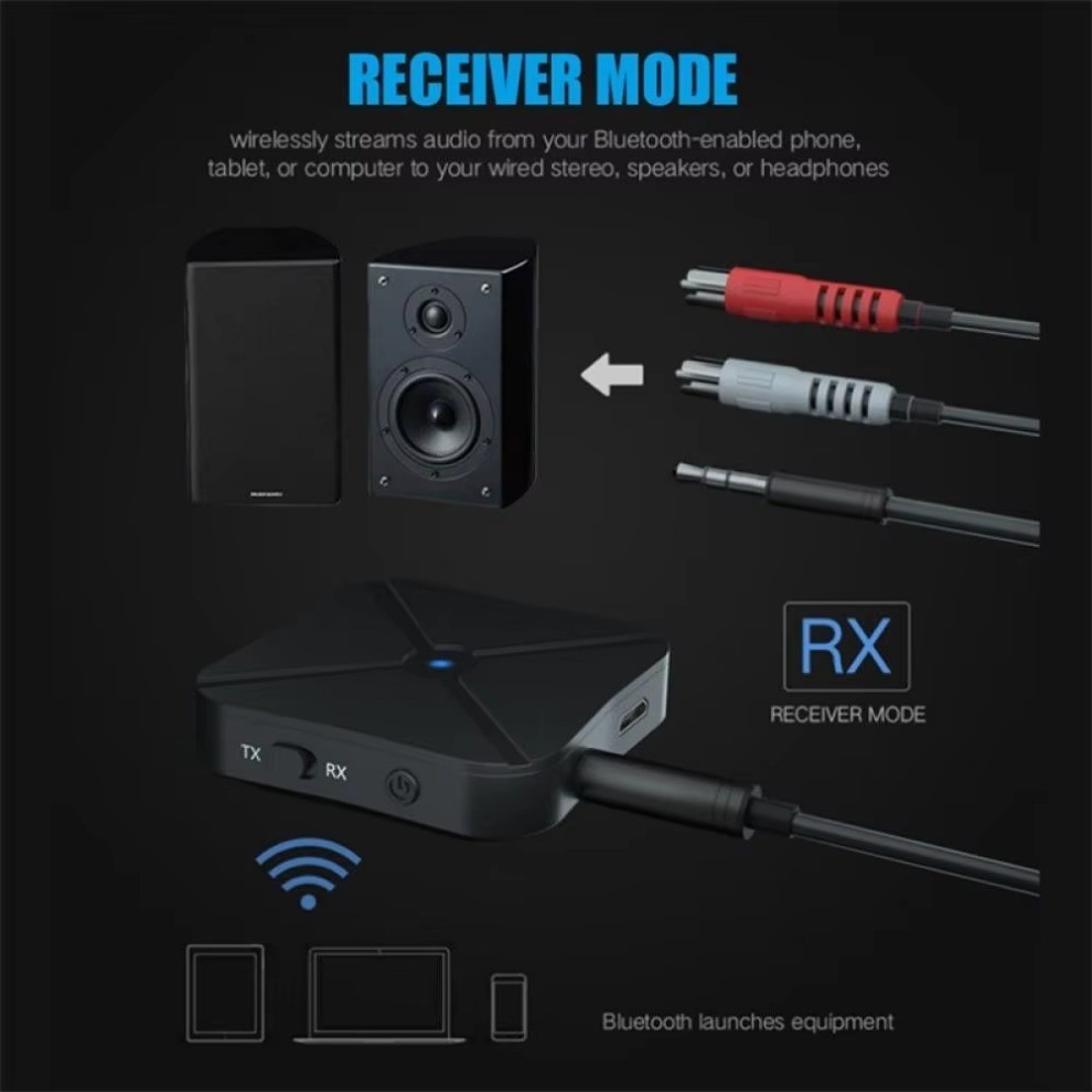 2in1 Bluetooth Transmitter Receiver Wireless Adapter TV Home Stereo A2DP Audio