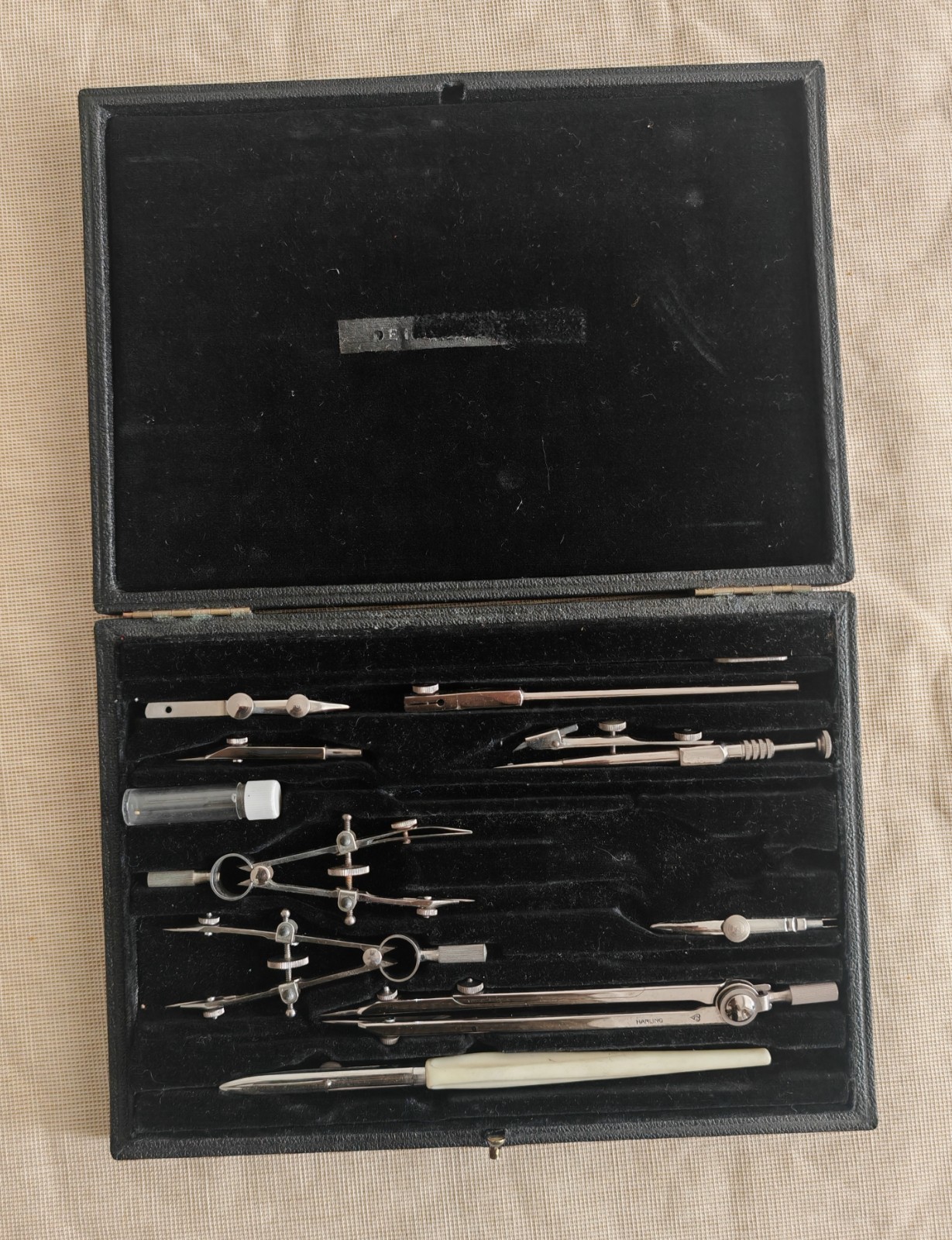 Vintage Harling London Technical Drawing Instrument Set Drafting Compass & Tool
