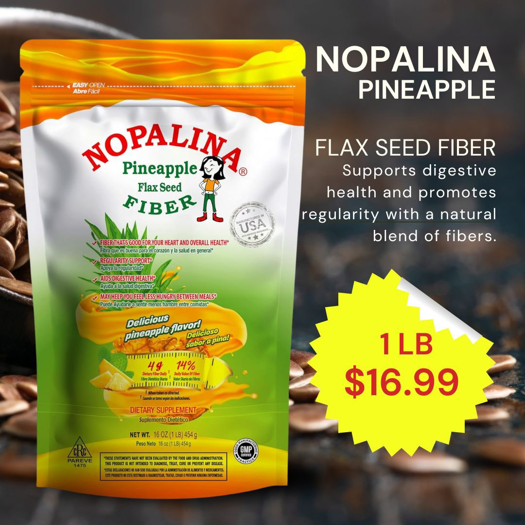 Nopalina 16 oz Flaxseed Plus Fiber, Omega 3-6-9 Supplement