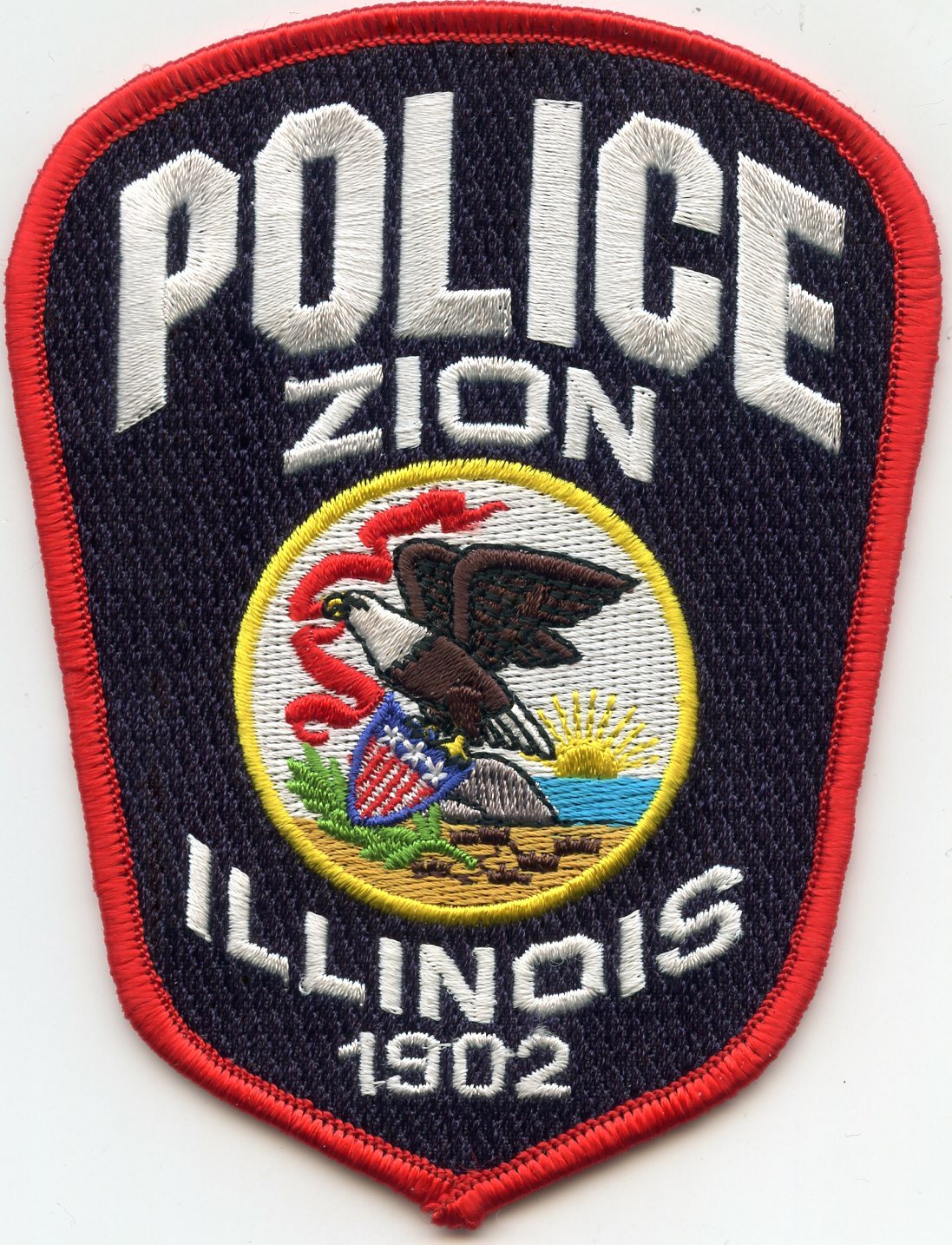 ZION ILLINOIS IL state seal POLICE PATCH