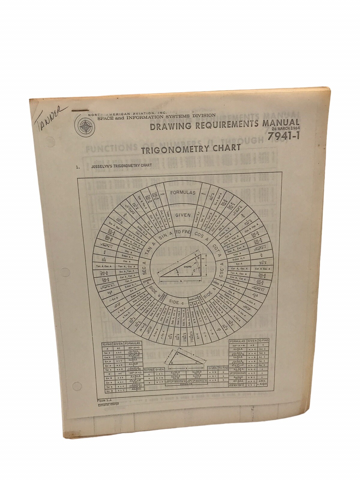 NASA North American Aviation Apollo 1964 Drawing Requirements Manual 7941-1