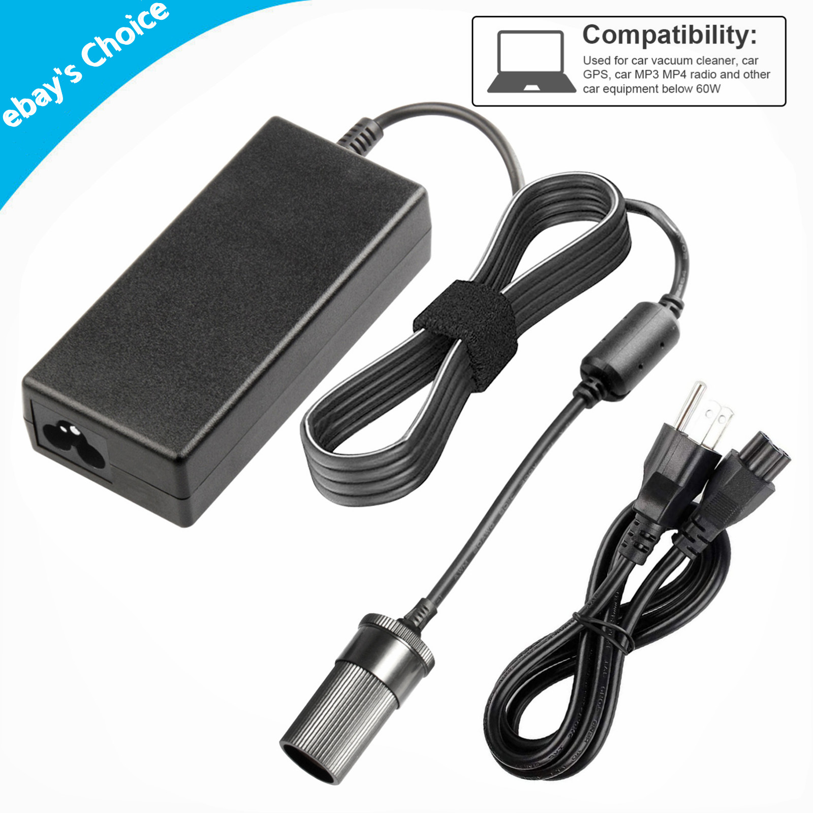 110V AC to 12V DC Car Converter Cigarette Lighter Socket 60W AC Power Adapter