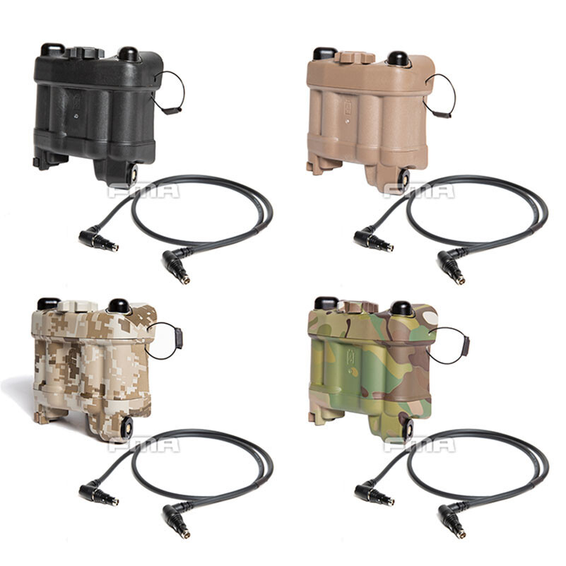FMA Tactical PVS31 IR Infrared Strobe Helmet Battery Storage Case Box & L Cable