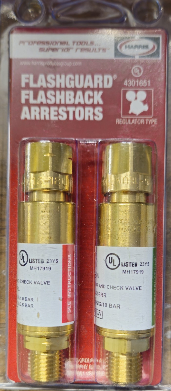 Harris Flashguard  Flashback Arrestors Set 88-5FBR 4301651 -NEW