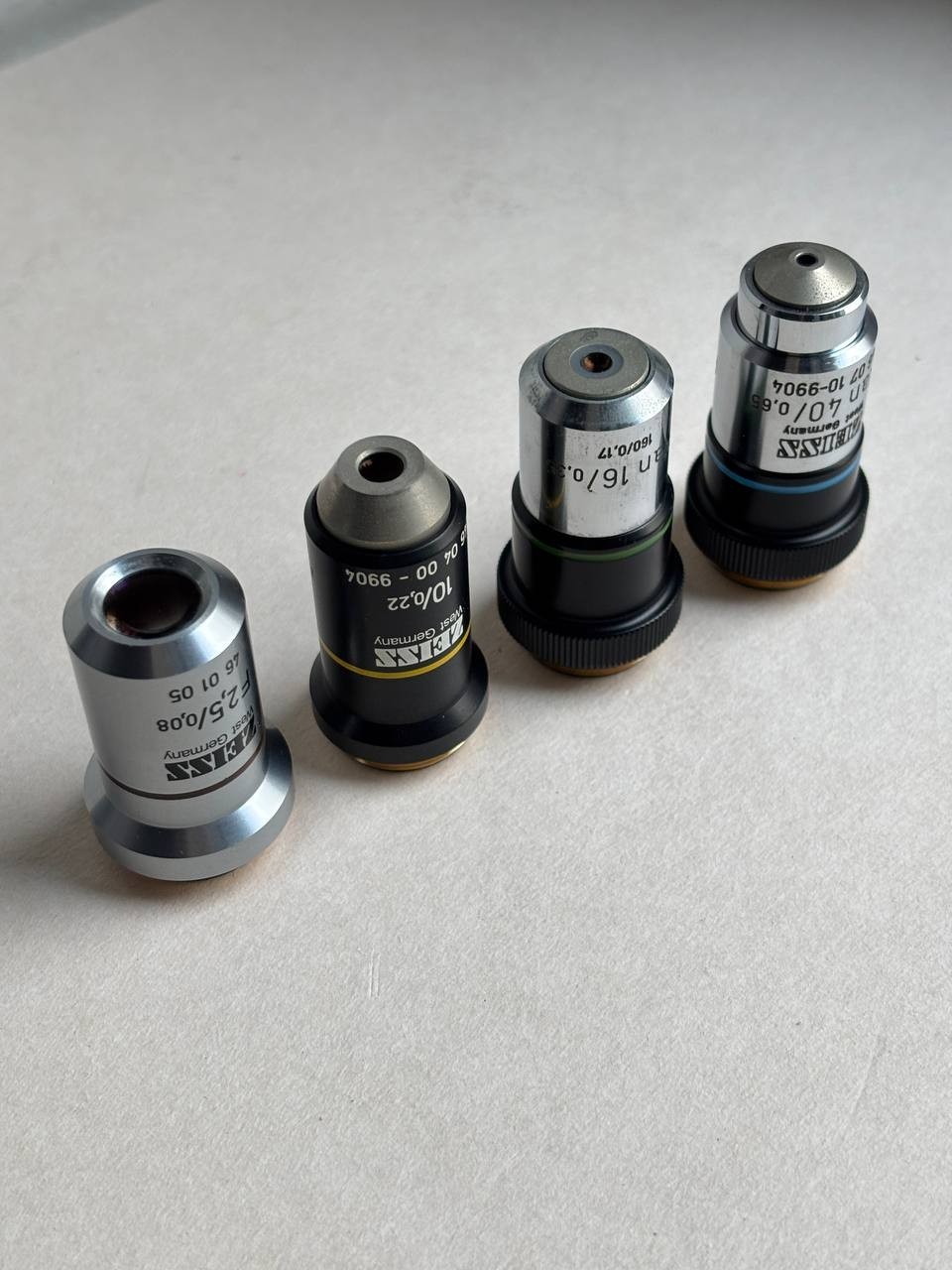 PLAN Lens Carl-Zeiss for microscope, Set microscope objectives, RMS