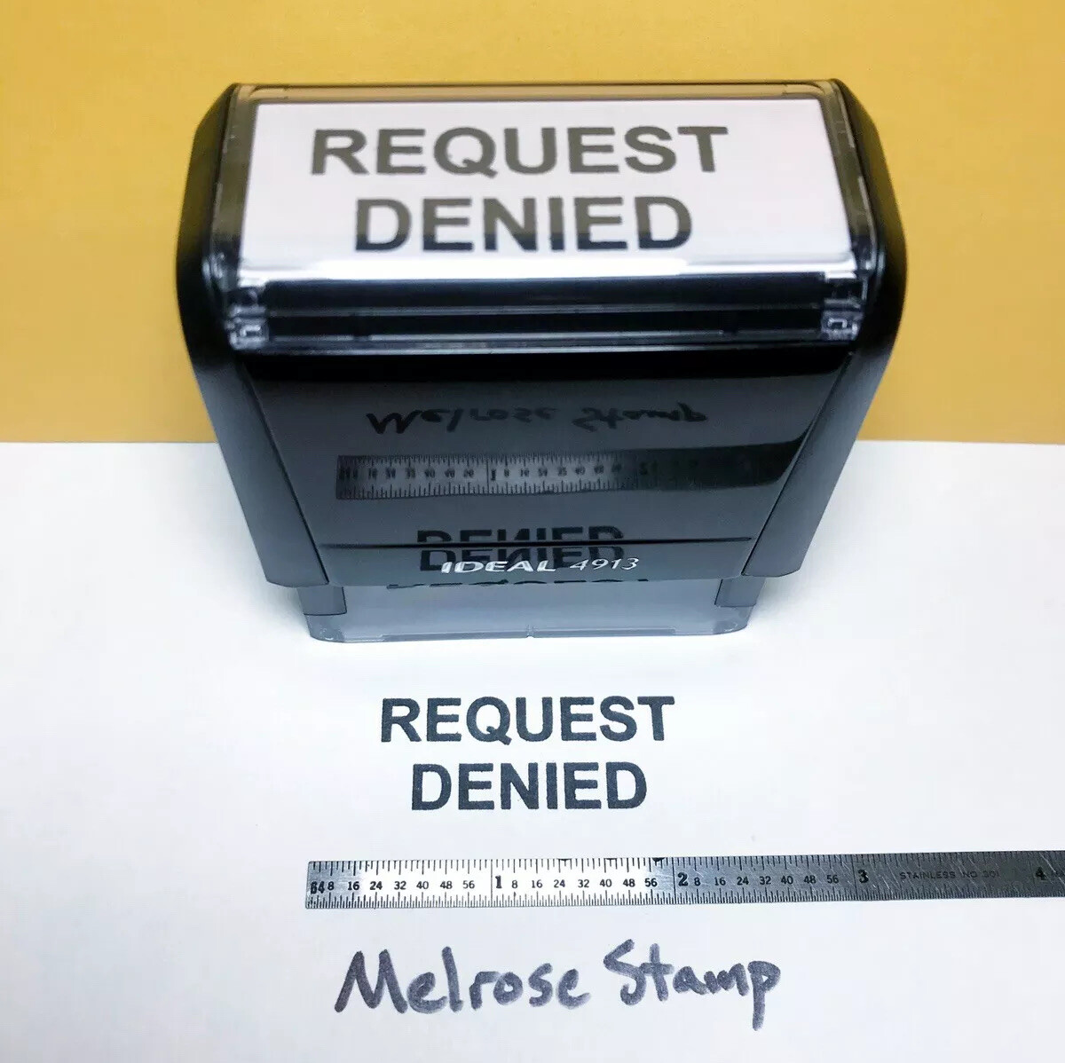 Request Denied Rubber Stamp Black Ink Self Inking Ideal 4913