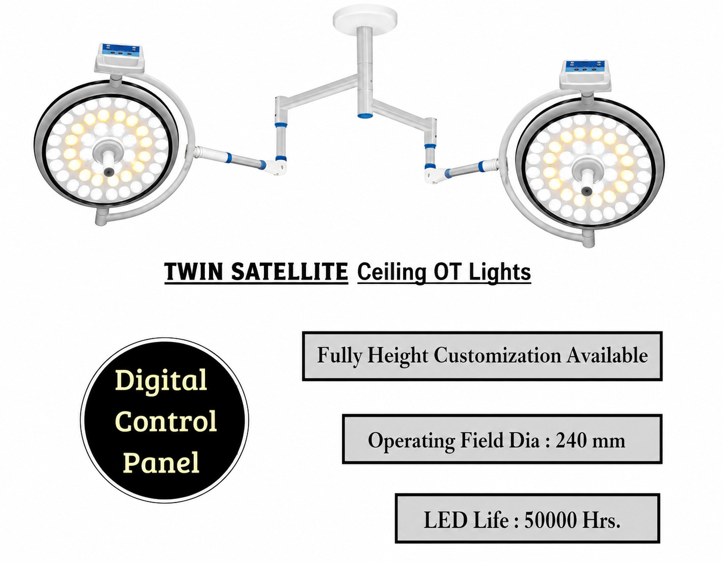 LED Common Arm LED OT Light Operation Theater Lamp Surgical Operating Light