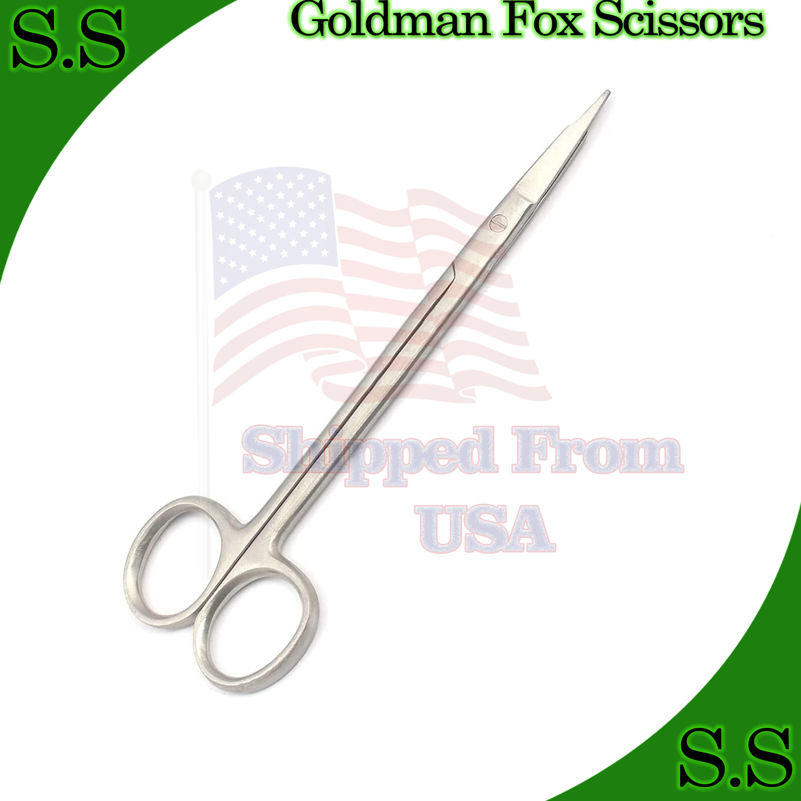 Goldman-Fox Scissor 6" Straight Dental Surgical Instrument
