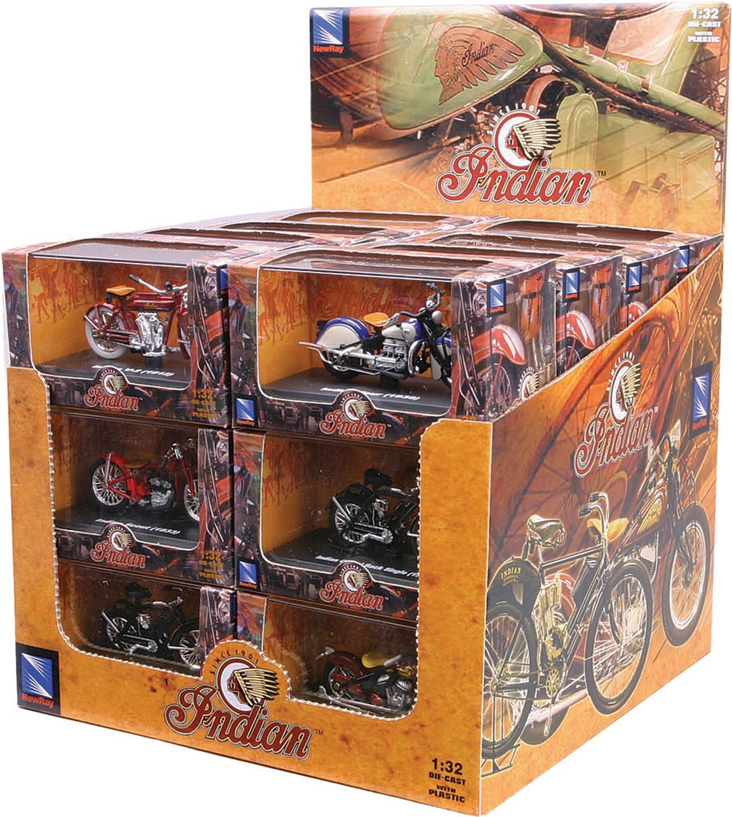 NewRay 1:32 Scale Sport Scout Assorted Indian Models Set