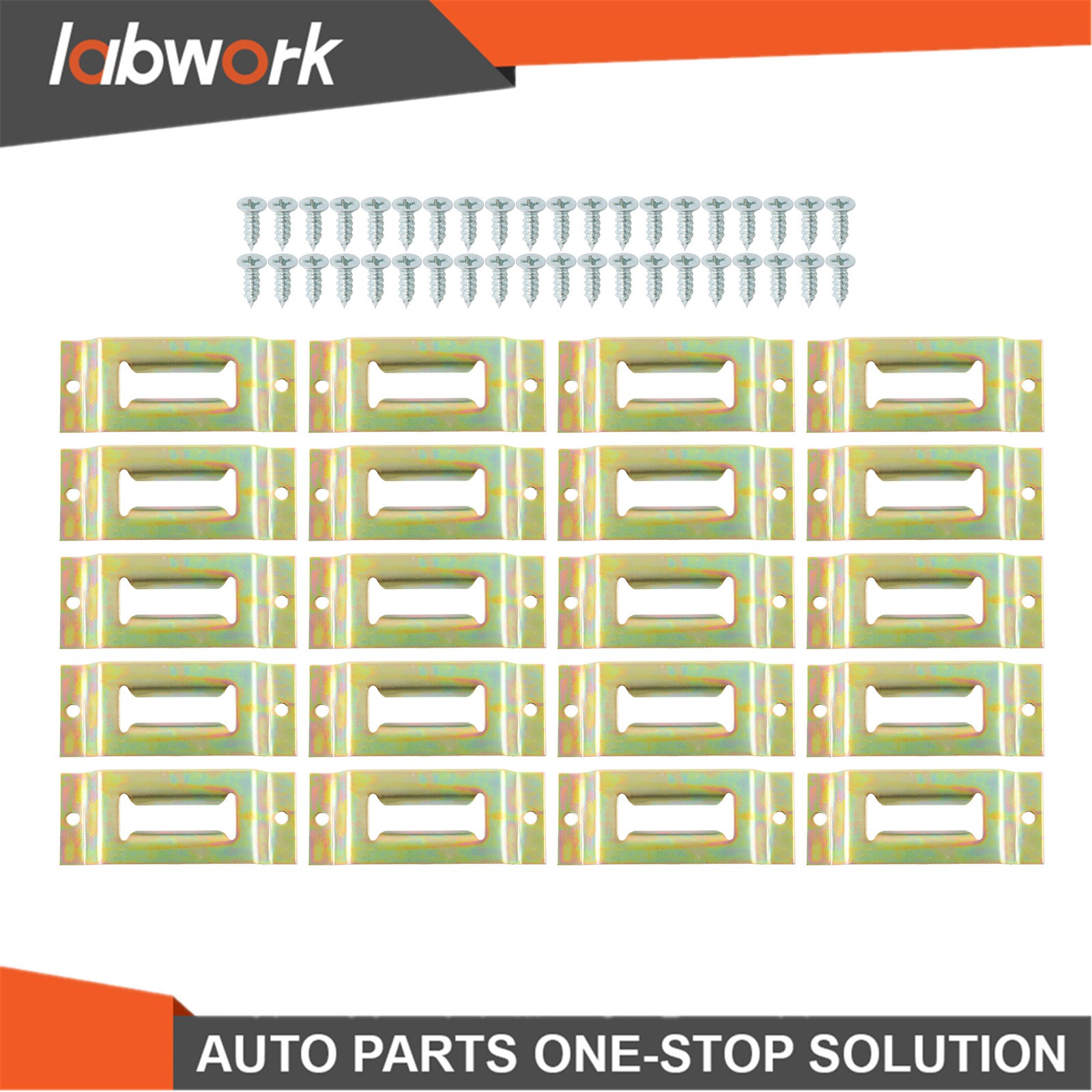 Labwork 20 Pack E-Track Tie Down Slots Portable E Track 1-Slot Plates