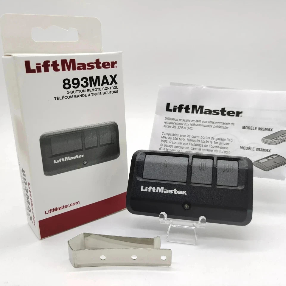 893MAX 3 Button LiftMaster Visor Remote Control Garage Door Opener PACK # 10