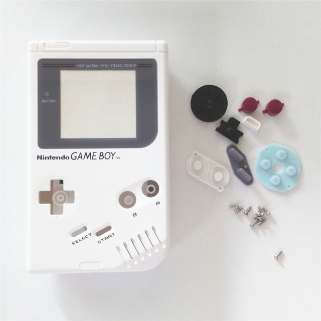 Nintendo Game Boy Original DMG-01 Replacement Housing Shell Screen Lens White