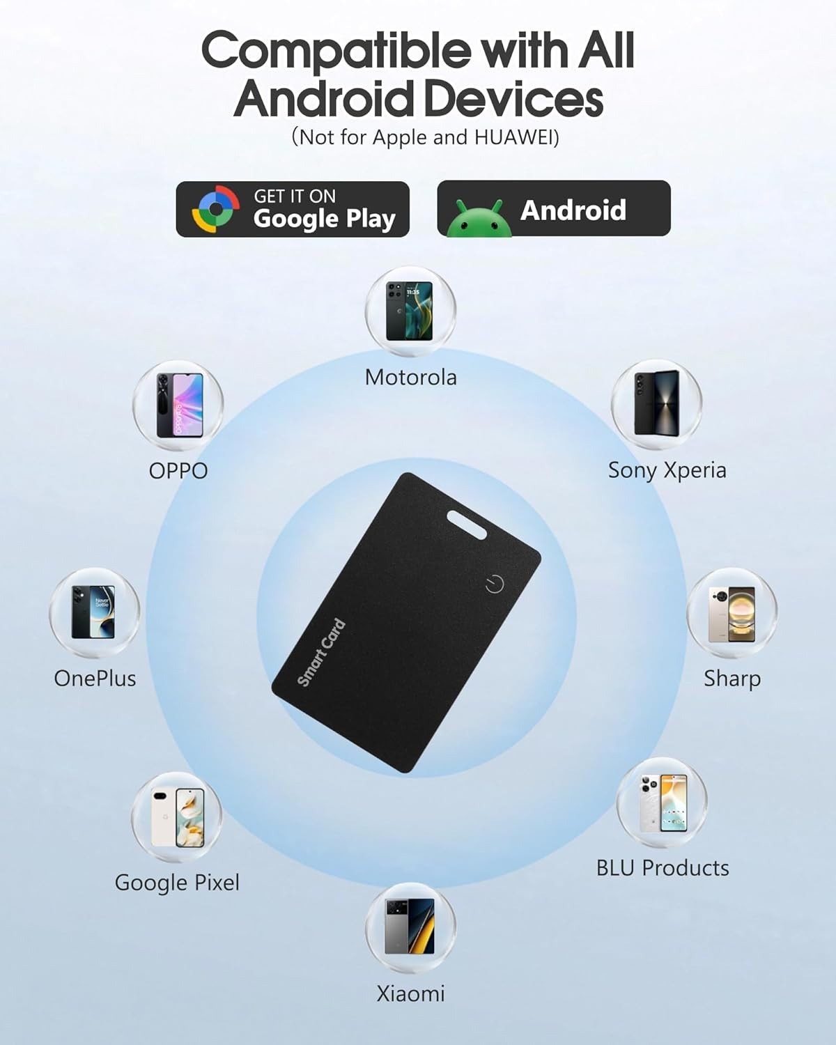 Zoilytech Wallet Tracker Card for Android,Rechargeable Tag Wallet Finder, Thi...