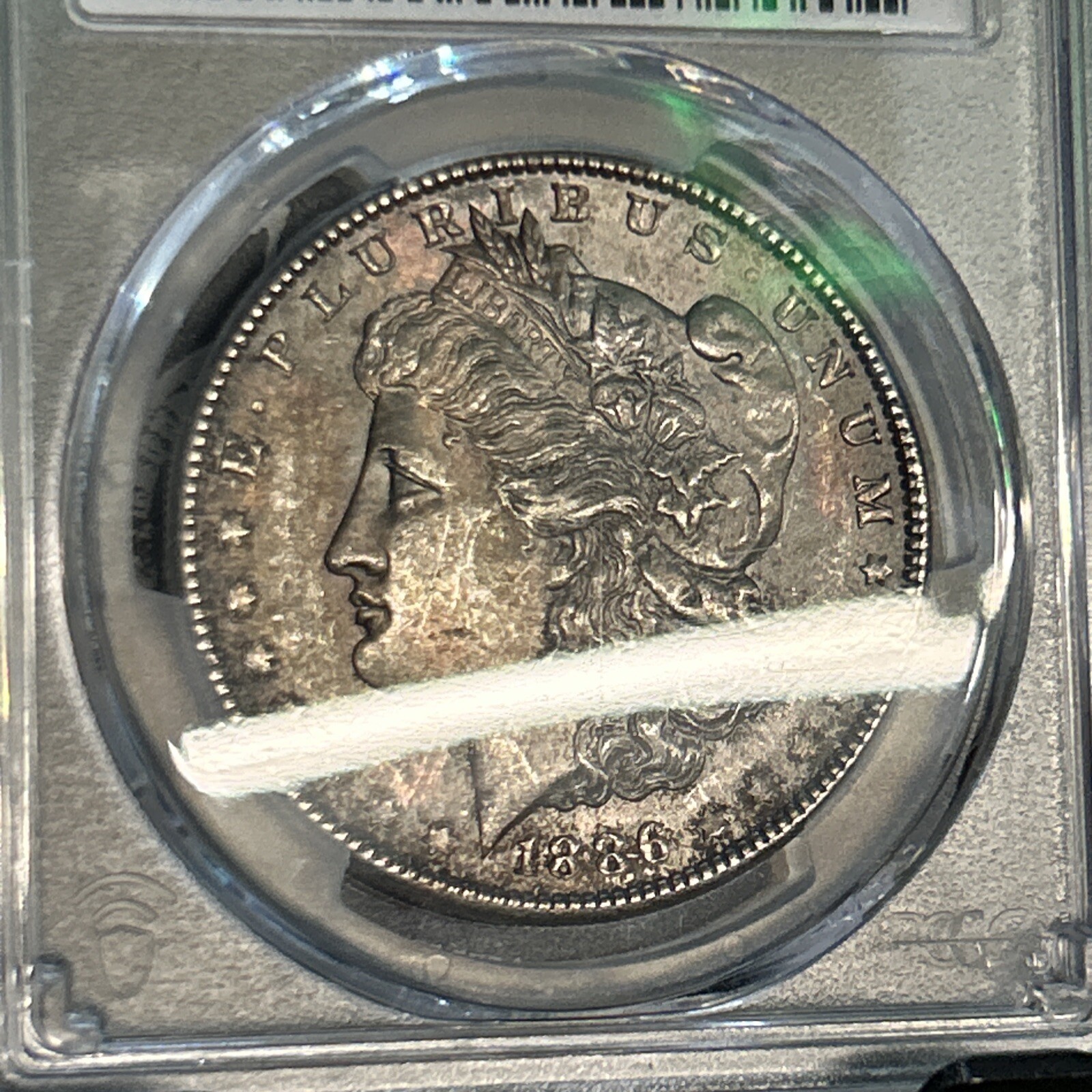 1886 Morgan Silver Dollar PCGS MS63 Toner