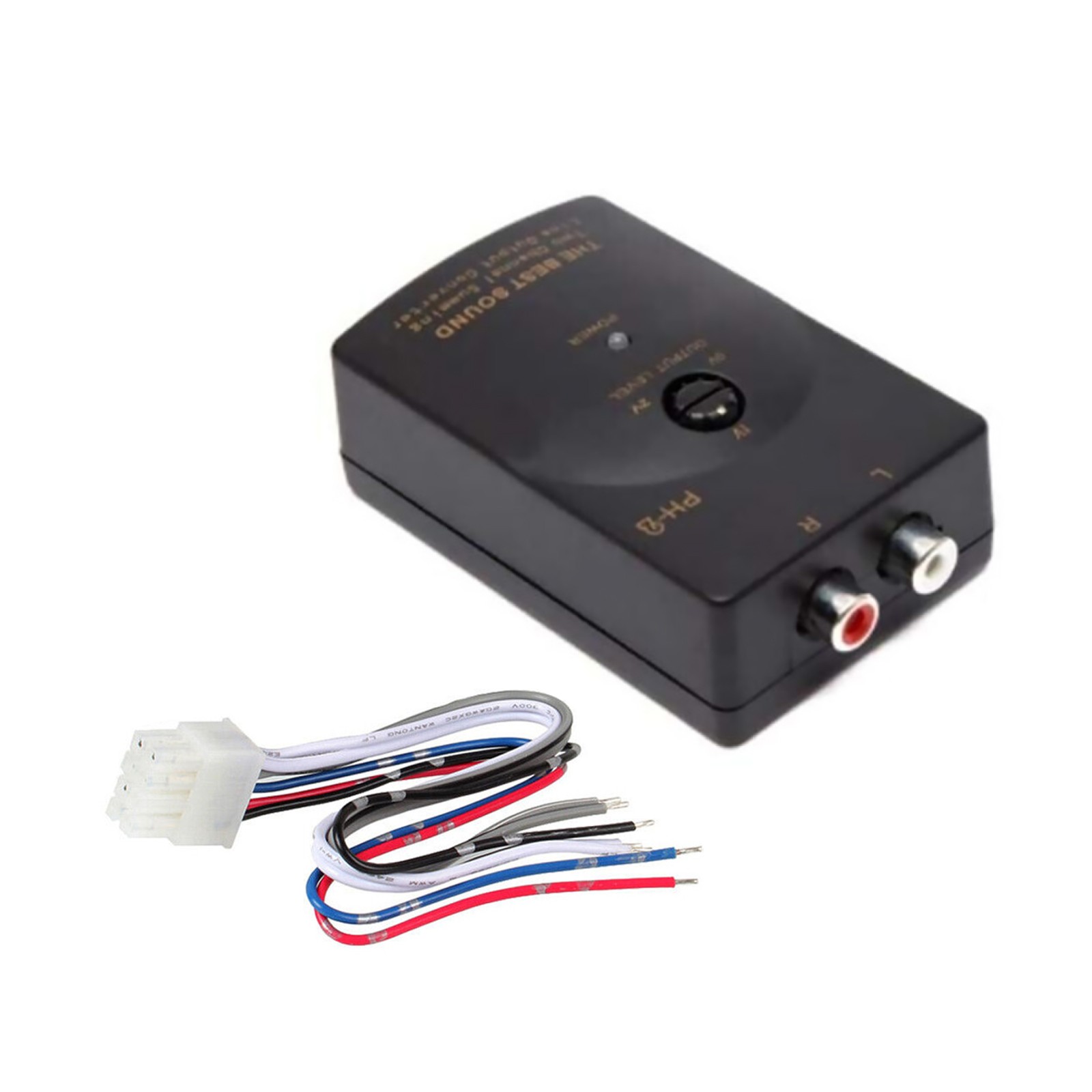 Car Stereo Speaker Outputs To RCA Outputs Speaker Level Converter With Cable A