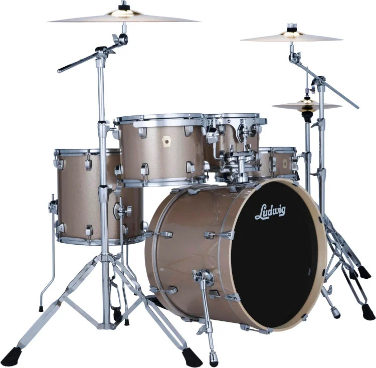 Ludwig Evolution 5-piece Complete Drum Set - Prosecco Sparkle