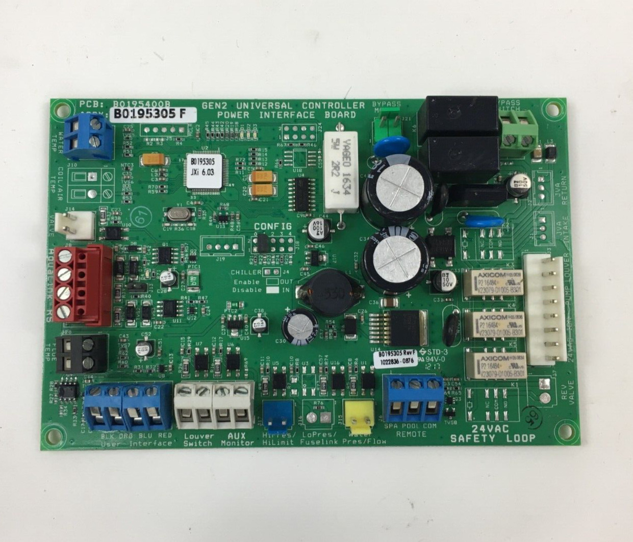JANDY B0195400B Pool/Spa Heater Controller Power Board B0195305F JXi6.03 #D511