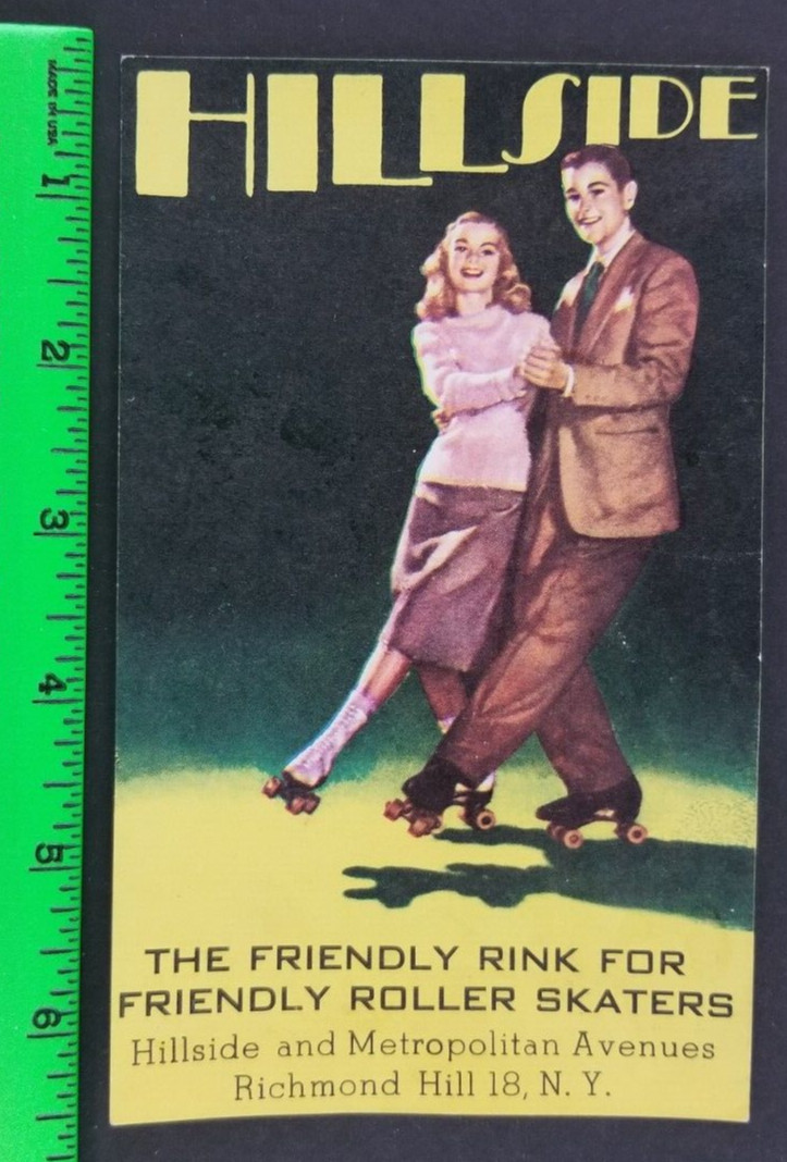 Vintage 1940's-1950's Richmond Hill New York Roller Skating Sticker Decal