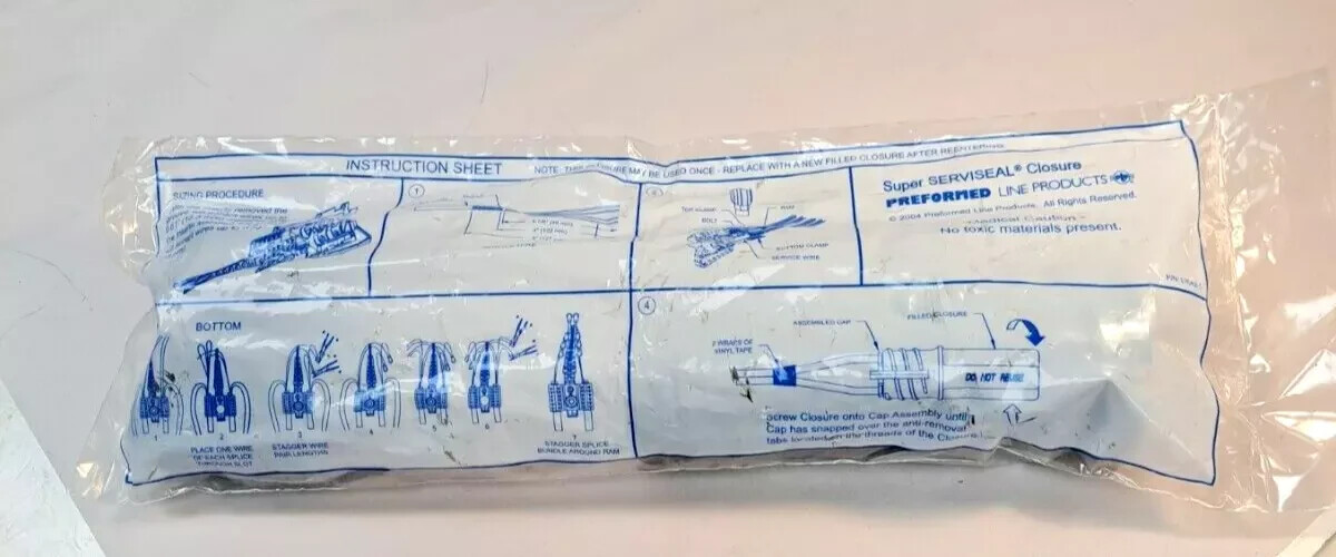 NEW! Sealed Preformed Line Products Ranger Super Serviseal Closure 07041 Black