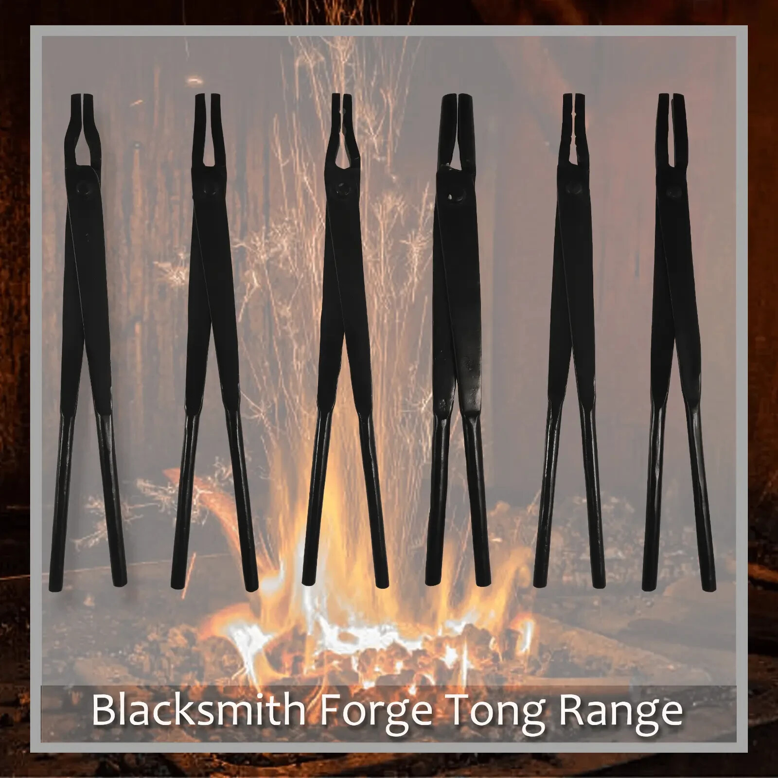 16" Round Jaw Blacksmith Tong For Forging & Knife Making