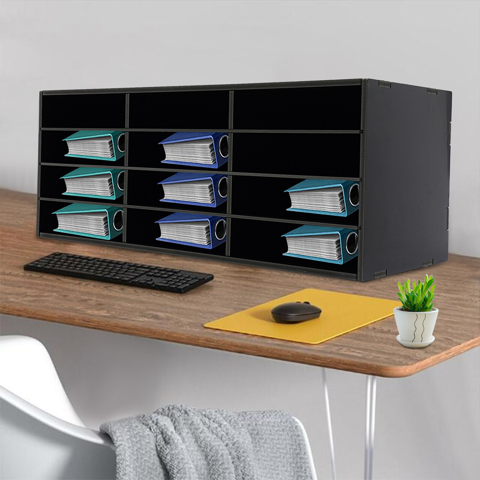 For Office School Countertop Mail Sorter Organizer Pvc Literature Organizer