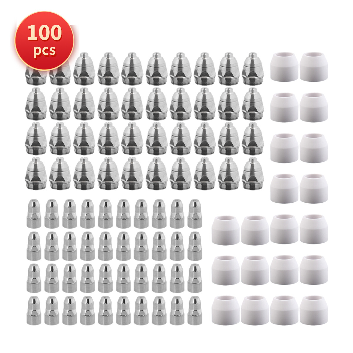 100 pcs 100-110A 1.5mm Consumables Kit fit Amico APC-50HF APC50HF Plasma Cutter