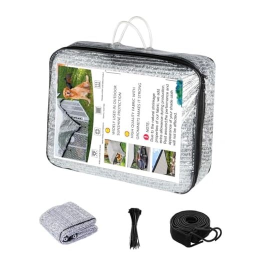 70% Aluminet Shade Cloth Reflective Sun Shade, Heat Blocker for 10x15FT