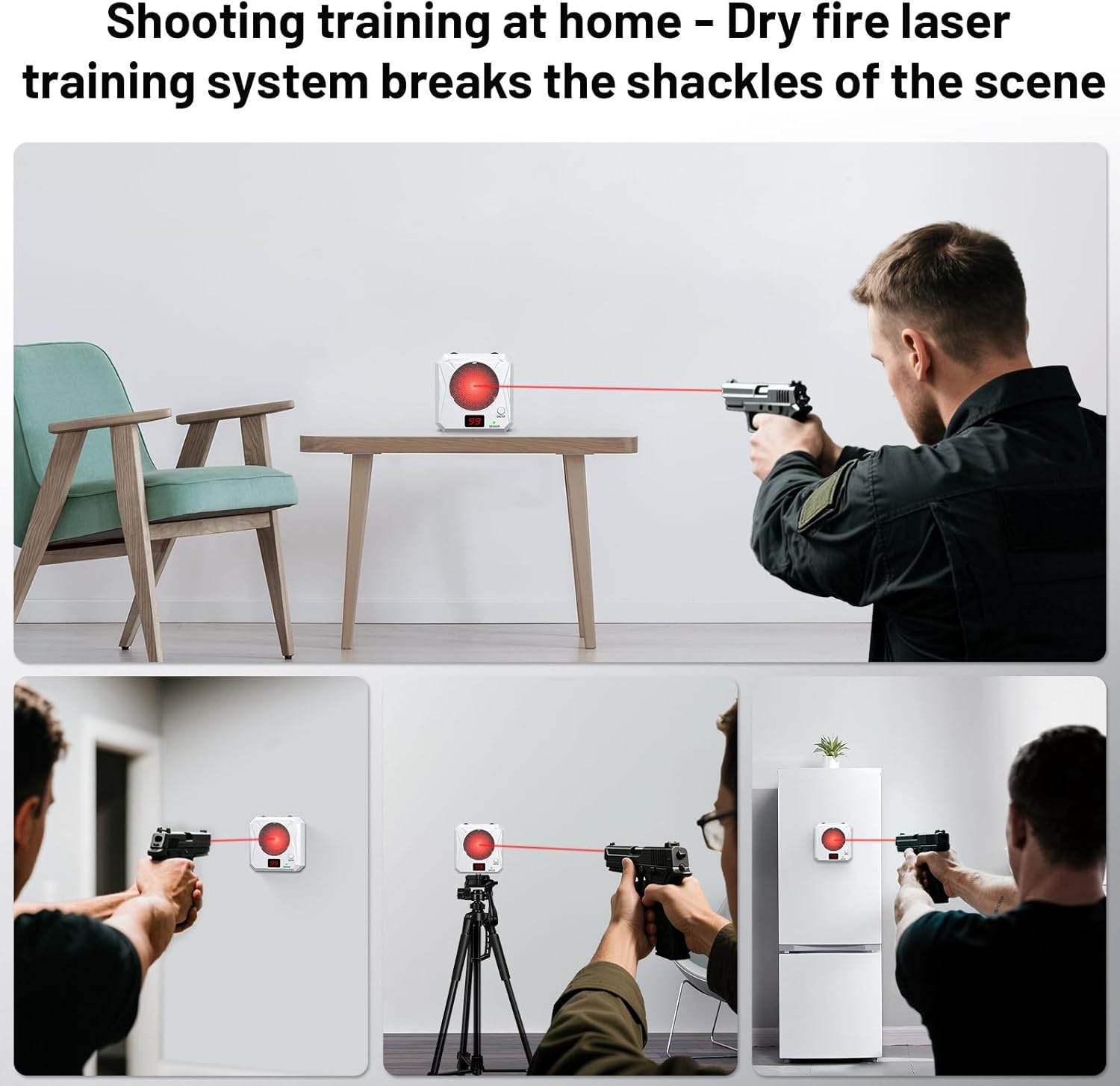 9Mm Training Cartridge Laser Target for Dry Fire Training System, 5 Progressive
