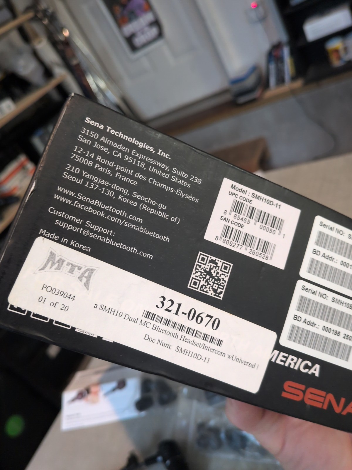 Sena SMH10D-11 Dual Motorcycle Bluetooth Headset Intercom READ DESCRIPTION!