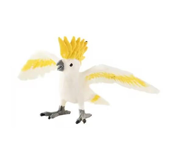 Cockatoo Bird Animal Figure Toy PVC Wildlife Small Figurine Birthday Gifts