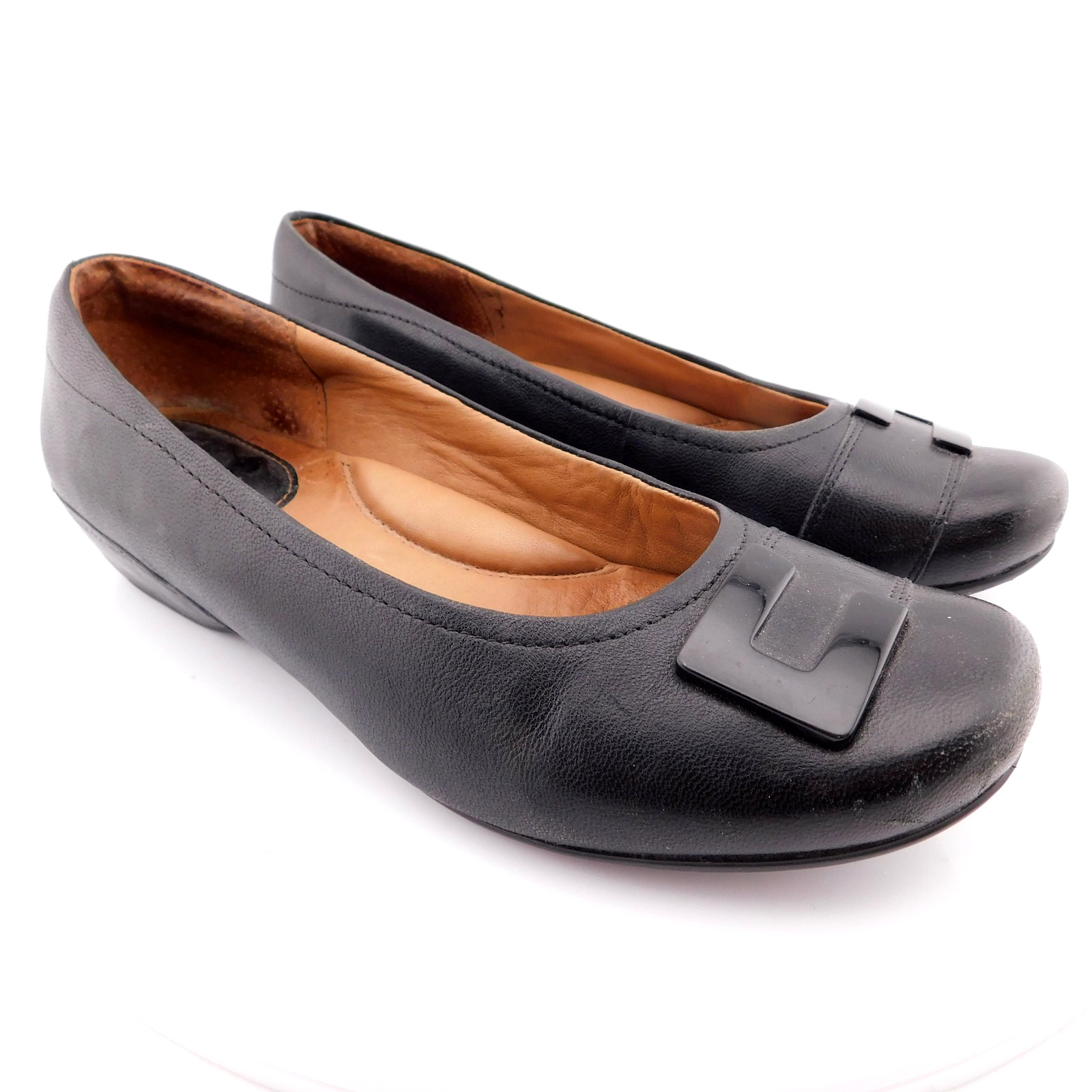 Clarks Artisan Shoes Womens 5 Dress Ballet Flats Black Concert Choir 31354