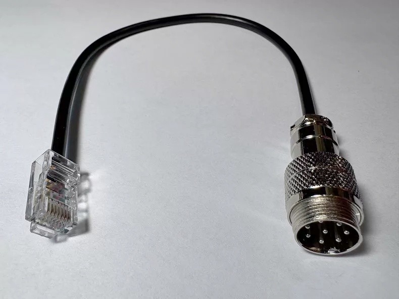 Kenwood 8 Pin Round To Kenwood 8 Pin Modular Adapter - MJ-88 DIY