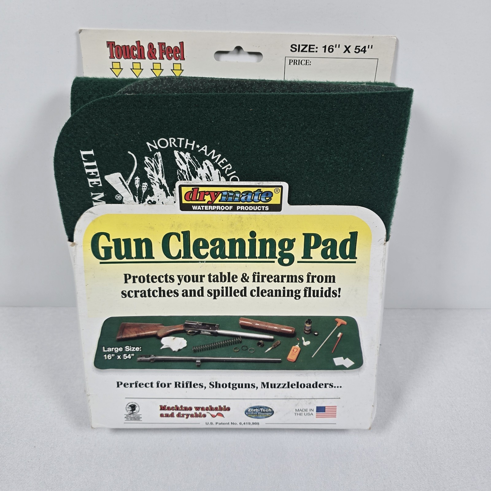 Drymate Gun Cleaning Pad Mat Traditional Green, Shotgun Rifle Pistol Large 16x54