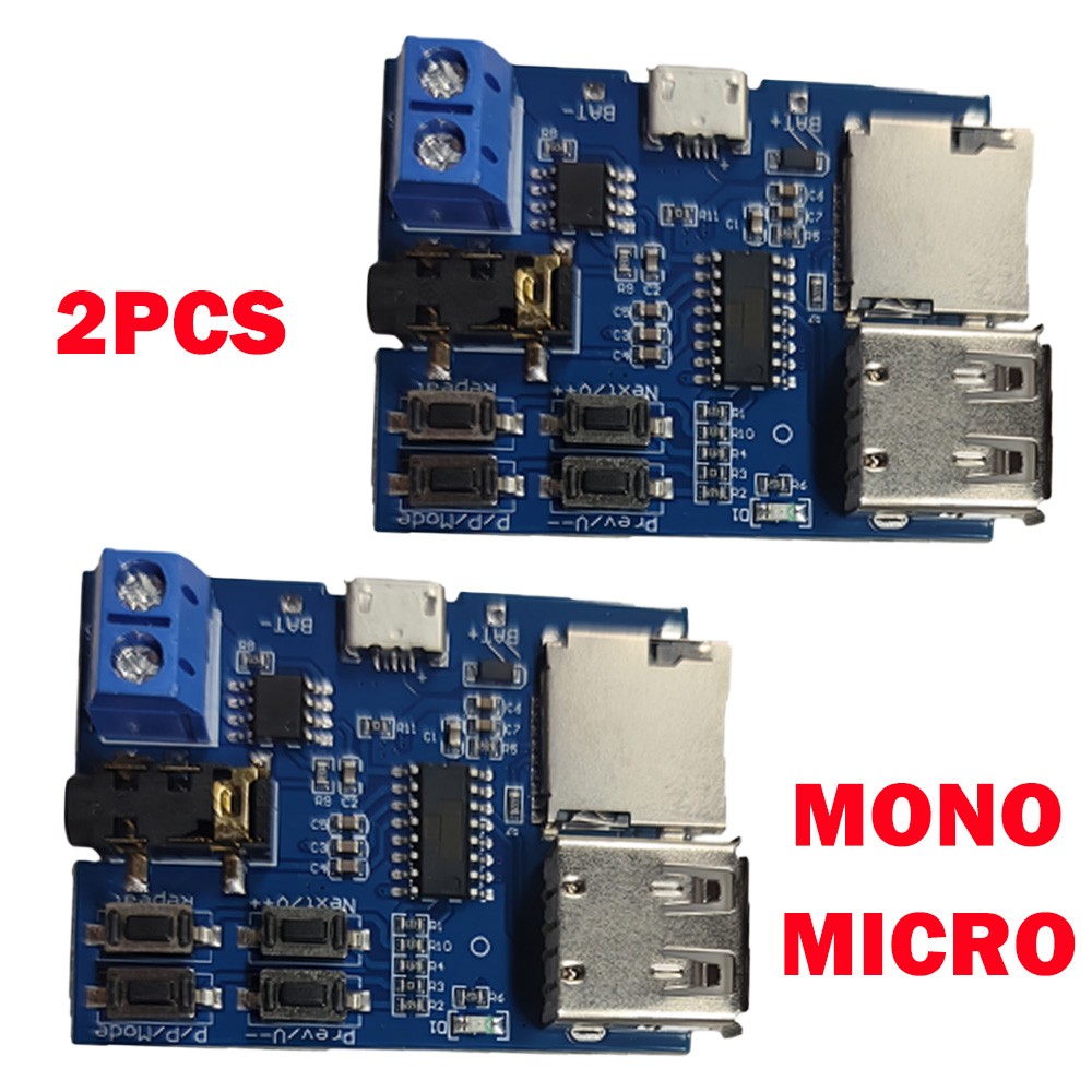 2X Mono MP3 USB Flash Drive Micro SD TF Card Player Decoding Amplifier Board US