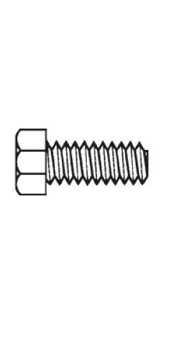10-24 x 1/4" Hex Head Machine Screw Unslotted Nylon Fastener S16091