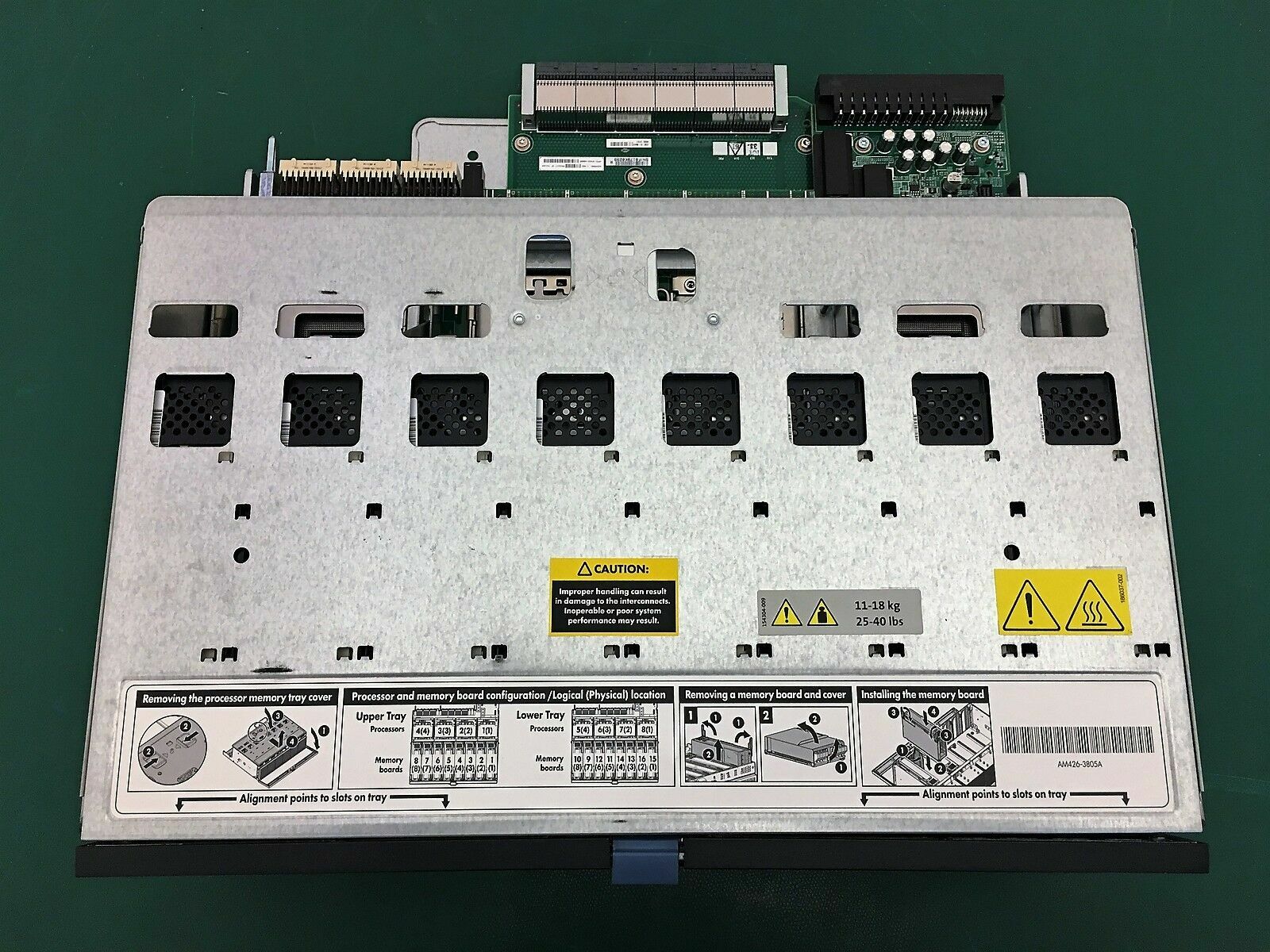 HP AM426-69018-M Lower Processor Board for DL980 G7 w/ Memory Modules