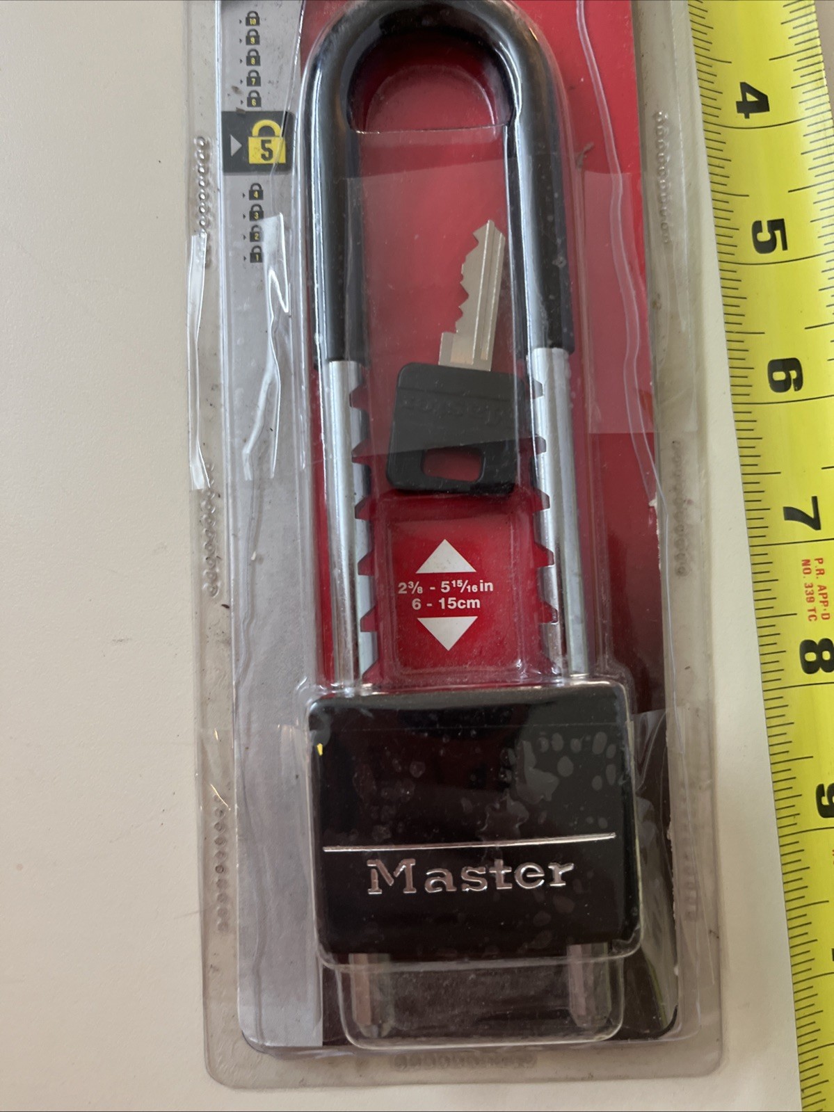 Master Lock Covered Padlock Adjustable Shackle Black 527D Dual Locking Pick Resi