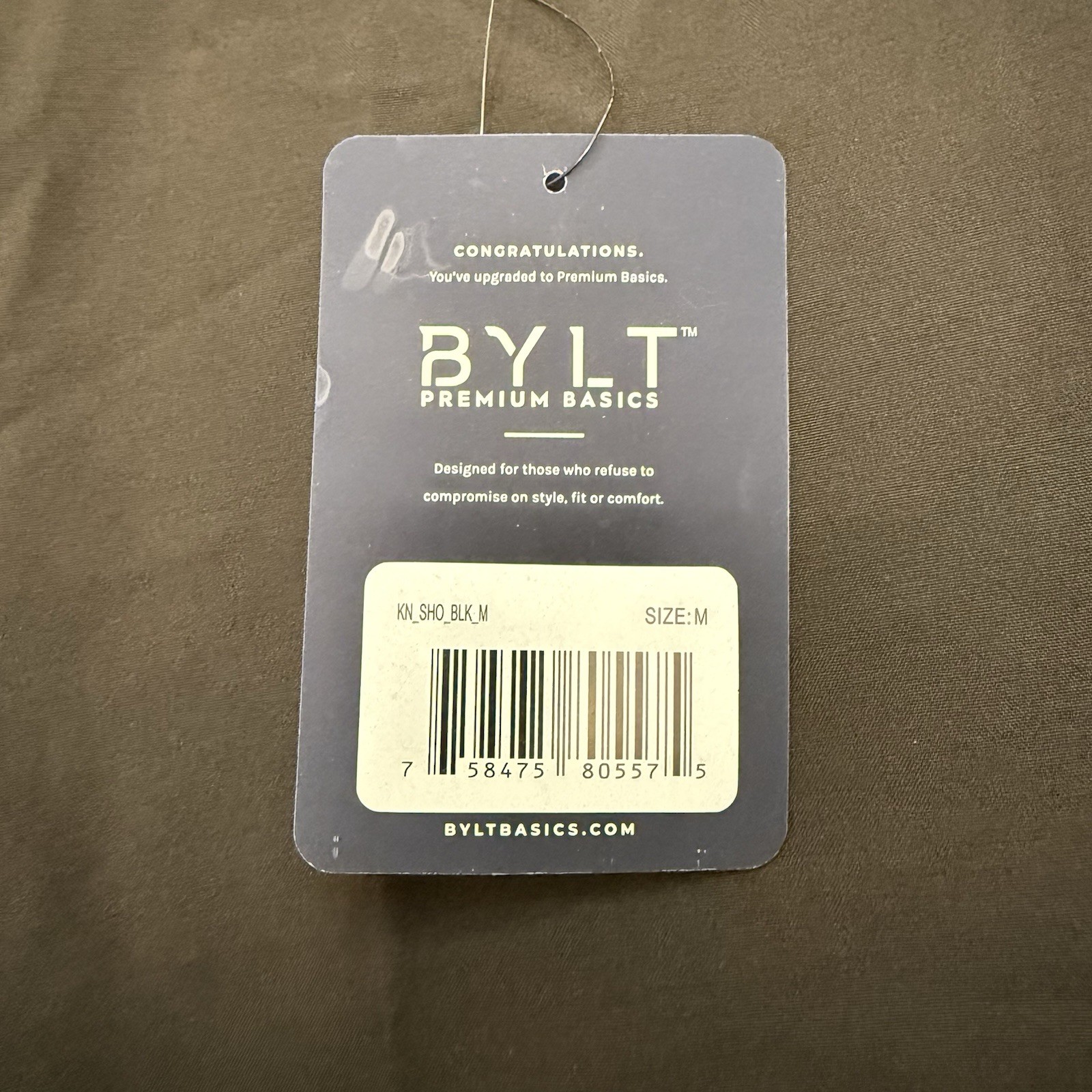 NWT BYLT Premium Basics Kinetic Short Men's Medium Black Golf Performance