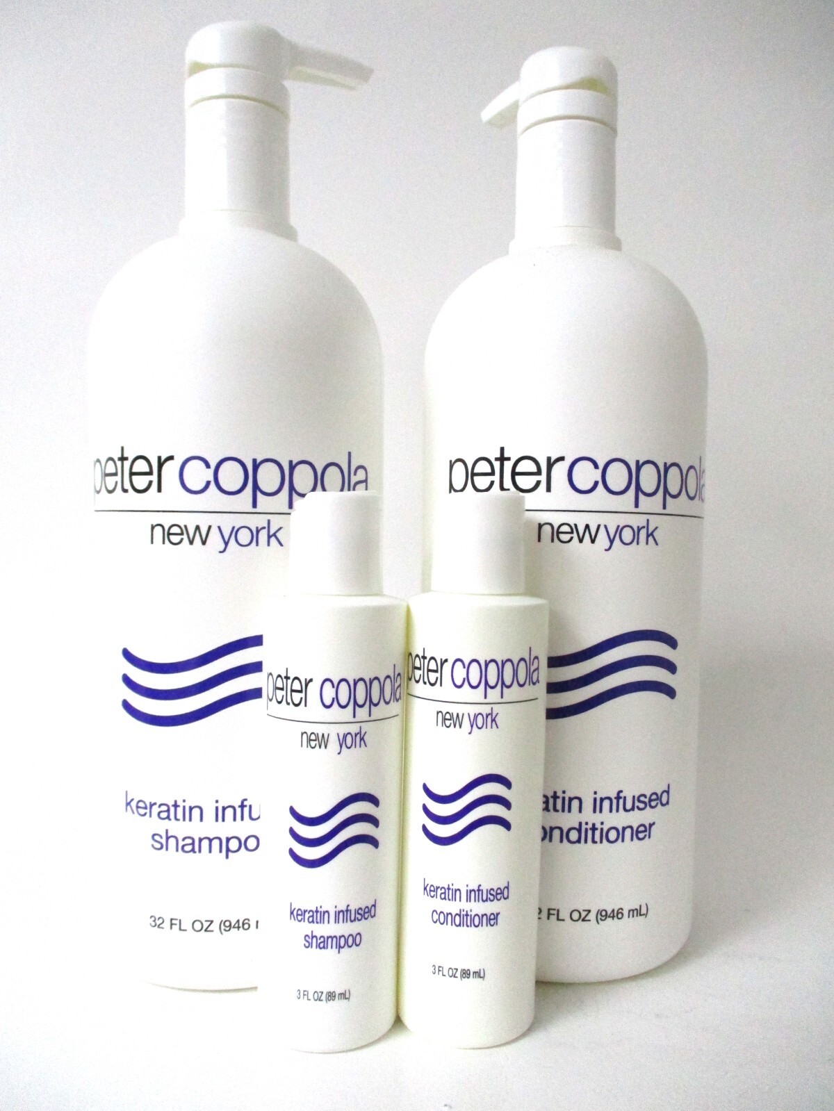 Peter Coppola Keratin Infused Shampoo & Conditioner DUO 32 FL OZ + Travel Size 3