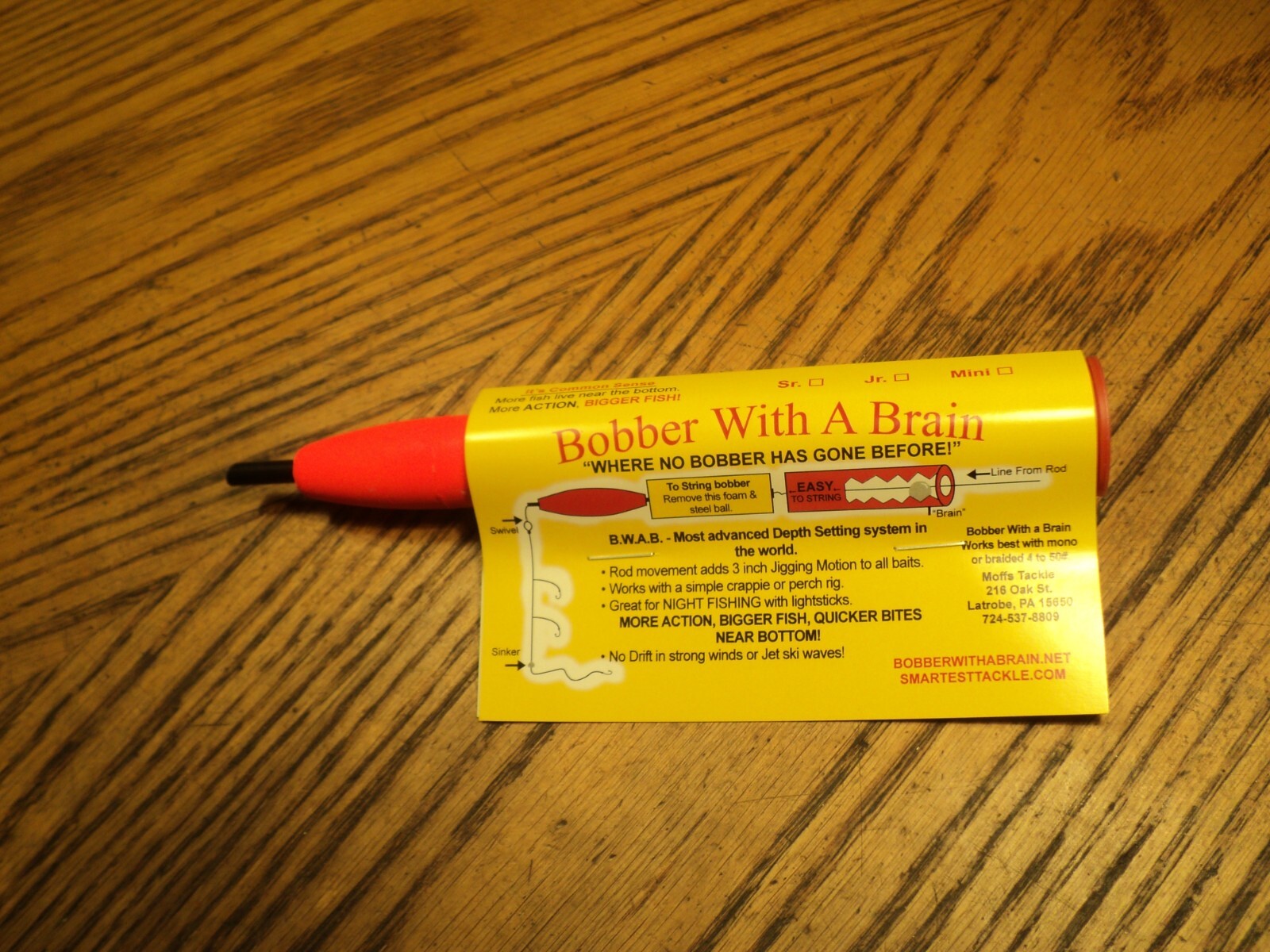 Bobber With A Brain Jr 10 Pack Slip Float w/ Red Top