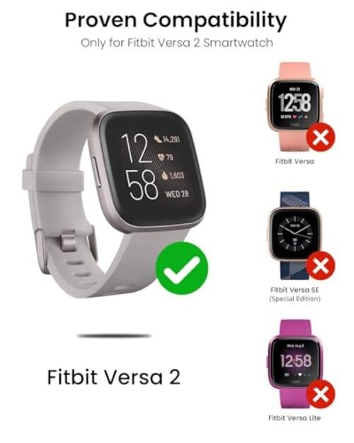 Charger Replacement Charging Cable Dock Cradle with USB Cord for Fitbit Versa 2